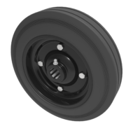 Black Rubber Wheels