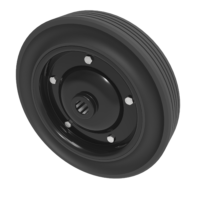 Black Rubber Wheels