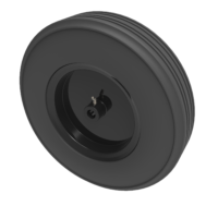 Black Rubber Wheels