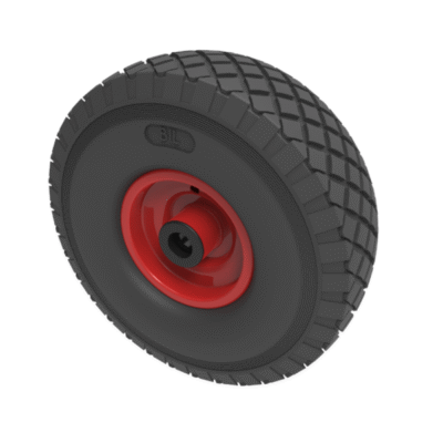 Puncture Proof Polyurethane 260mm Roller Bearing Wheel 130kg Load