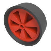 Black Rubber Wheels