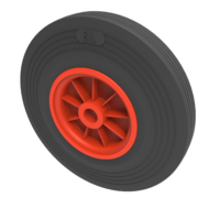Black Rubber Wheels