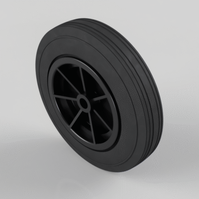 Black Rubber 355mm Plain Bearing 300kg Load