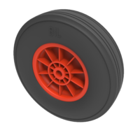 Black Rubber Wheels