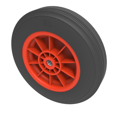 Black Rubber 355mm Roller Bearing 300kg Load