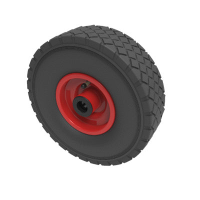 Pneumatic 260mm Roller Bearing Wheel 136kg Load