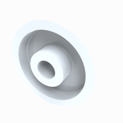 Nylon 100mm Plain Bearing Wheel 400kg Load