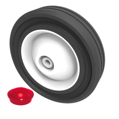 Black Rubber 125mm Plain Bearing 30kg Load