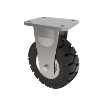 Elastic Speed Rubber Plate Fixed Castor 250mm 450kg Load